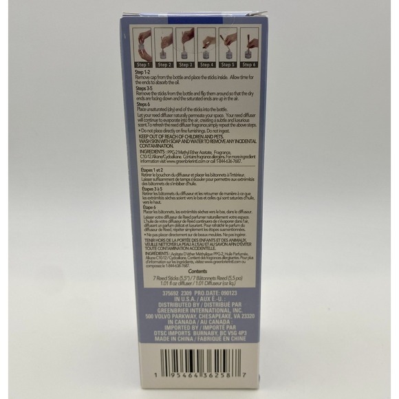 Balance Reed Diffuser‎ Equilibre  Aromatherapy 1.01oz 7 Reed Sticks - Picture 3 of 7